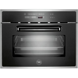 Cuptor incorporabil pe abur Bertazzoni Design F45CONCSTX, 60x45cm, 31l, grill electric, convectie, sticla neagra / inox
