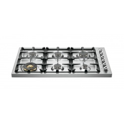 Plita incorporabila Bertazzoni Profesional CB36600X, 92 cm, plita gaz, 6 arzatoare,sistem siguranta Stop-Gaz, inox