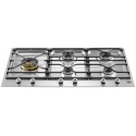 Aragaz Tecnogas P1X66M4VC, 60 cm, gaz, 4 arzatoare, grill, otel inoxidabil