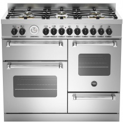 Aragaz Tecnogas P1X66M4VC, 60 cm, gaz, 4 arzatoare, grill, otel inoxidabil