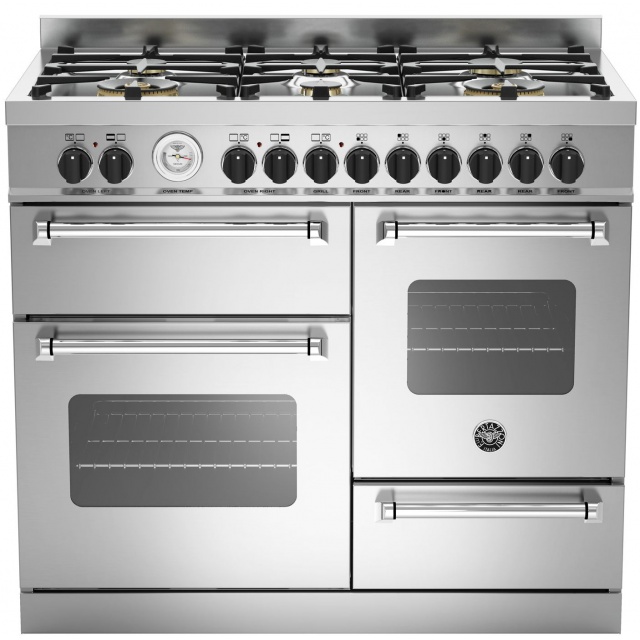 Aragaz Tecnogas P1X66M4VC, 60 cm, gaz, 4 arzatoare, grill, otel inoxidabil