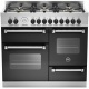 Aragaz Bertazzoni Master MAS1006MFETXT, 100x60 cm, gaz, 6 arzatoare, 3 cuptoare electrice, inox