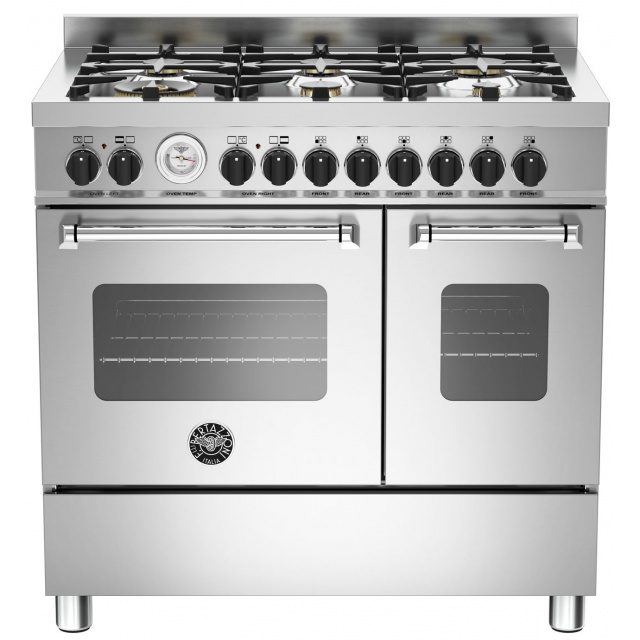 Aragaz Tecnogas P1X66M4VC, 60 cm, gaz, 4 arzatoare, grill, otel inoxidabil