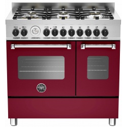 Aragaz Bertazzoni Master MAS906MFEDNET, 90x60 cm, gaz, 6 arzatoare, 2 cuptoare electrice, negru mat