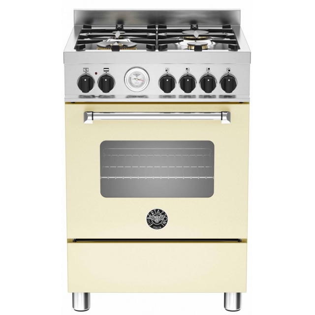 Aragaz Tecnogas P1X66M4VC, 60 cm, gaz, 4 arzatoare, grill, otel inoxidabil