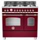 Aragaz Bertazzoni Heritage HER906MFEDNET, 90x60 cm, gaz, 6 arzatoare, 2 cuptoare electrice, negru mat