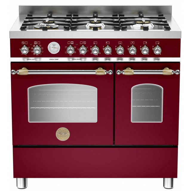 Aragaz Bertazzoni Heritage HER906MFEDNET, 90x60 cm, gaz, 6 arzatoare, 2 cuptoare electrice, negru mat