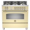 Aragaz Bertazzoni Heritage HER906MFESVIT, 90x60 cm, gaz, 6 arzatoare, cuptor electric, visiniu