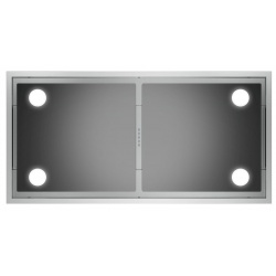 Hota decorativa Bertazzoni Design KG90CONXA, 90 cm, 1 motor, 800 m3/h, inox / sticla neagra