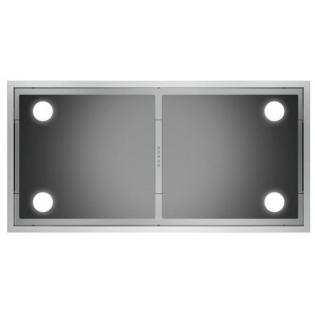 Hota decorativa Bertazzoni Design KG90CONXA, 90 cm, 1 motor, 800 m3/h, inox / sticla neagra