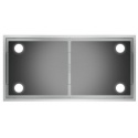 Hota incorporabila de tavan Bertazzoni Design KIBI120NEA, 120 cm, 1 motor, 800 m3/h, inox / sticla neagra