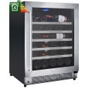 Vitrina de vinuri Nevada Concept NW54S-SL, 54 sticle, Negru/inox