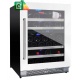 Vitrina de vinuri Nevada Concept NW54D-S, 54 sticle, Negru/inox