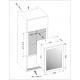 Vitrina de vinuri incorporabila Nevada Concept NW40D-WFG, 40 sticle, doua zone, alb