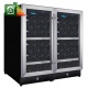 Vitrina de vinuri Nevada Concept NW76D-SL, 76 sticle, Negru/inox