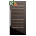 Vitrina de vinuri incorporabila Nevada Concept NW89D-FG, 89 sticle, doua zone, Negru