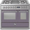 Aragaz Steel Genesi G10FF, 100X60cm, 6 arzatoare, 2 cuptoare, timer, aprindere electronica, inox