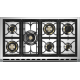 Aragaz Steel Ascot A12FF, 120X66cm, 7 arzatoare, 2 cuptoare, timer, aprindere electronica, mov