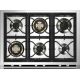 Aragaz Steel Ascot A10FF, 100X66cm, 6 arzatoare, 2 cuptoare, timer, aprindere electronica, inox