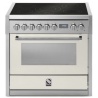 Aragaz Steel Genesi, 90X60cm, 6 arzatoare, cuptor electric multifunctional, timer, aprindere electronica, crem