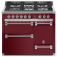 Aragaz Steel Ascot A10FFF-D, 100X60cm, 6 arzatoare, 3 cuptoare, timer, aprindere electronica, usa solida, negru antracit