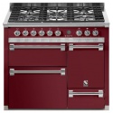 Aragaz Steel Ascot A10FFF-D, 100X60cm, 6 arzatoare, 3 cuptoare, timer, aprindere electronica, usa solida, visiniu