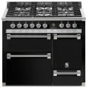 Aragaz Steel Ascot A10FFF-D 100X60cm, 6 arzatoare, 3 cuptoare, timer, aprindere electronica, usa solida, negru