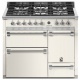 Aragaz Steel Ascot A10FFF-D, 100X60cm, 6 arzatoare, 3 cuptoare, timer, aprindere electronica, usa solida, negru