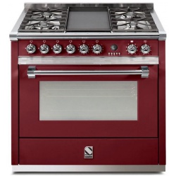 Aragaz Steel Ascot, 90X60cm, 6 arzatoare, cuptor electric multifunctional, timer, aprindere electronica, negru antracit