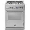Aragaz Steel Genesi, 90X60cm, 6 arzatoare, cuptor electric multifunctional, timer, aprindere electronica, inox