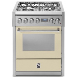 Aragaz Steel Genesi, 70X60cm, 4 arzatoare, cuptor electric multifunctional, timer, aprindere electronica, celeste