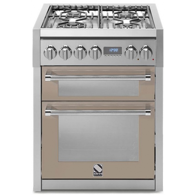 Aragaz Lofra RBI66MFT/CI, 60x60 cm, gaz, 4 arzatoare, grill, aprindere electronica, timer, crem