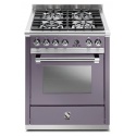 Aragaz Steel Ascot 70X60cm, 4 arzatoare, cuptor electric multifunctional, timer, aprindere electronica, mov