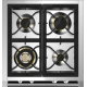 Aragaz Steel Ascot, 70X60cm, 4 arzatoare, cuptor electric multifunctional, timer, aprindere electronica, mov