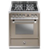 Aragaz Steel Ascot, 70X60cm, 4 arzatoare, cuptor electric multifunctional, timer, aprindere electronica, crem inchis