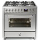 Aragaz Steel Enfasi E10FF, 100X60cm, 6 arzatoare, 2 cuptoare, timer, aprindere electronica, inox