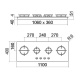 Aragaz Tecnogas P1X66M4VC, 60 cm, gaz, 4 arzatoare, grill, otel inoxidabil