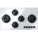 Plita incorporabila Barazza Mood, 90 cm, plita gaz, 5 arzatoare, sistem siguranta Stop-Gaz, vitroceramica neagra