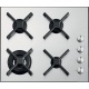 Aragaz Tecnogas P1X66M4VC, 60 cm, gaz, 4 arzatoare, grill, otel inoxidabil