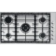 Plita incorporabila Barazza Officina, 80 cm, plita gaz, 5 arzatoare, sistem siguranta Stop-Gaz, inox