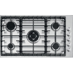 Plita incorporabila Barazza Officina, 80 cm, plita gaz, 5 arzatoare, sistem siguranta Stop-Gaz, inox