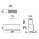 Hota design Baraldi Surf 01SUR090BL70, 90 cm, 700 m3/h, sticla neagra