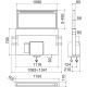 Hota downdraft Barazza B_Draft, 90 cm, 1 motor, 1000 m3/h, 3 viteze + booster, inox