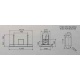 Hota de tavan incorporabila Baraldi Unika 01UNKIS120WH70, 120 cm, 700 m3/h, sticla neagra/alb