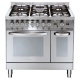 Aragaz Lofra Special 90 PD96MFTE/CISF, gaz, 90X60cm, 6 arzatoare, 2 cuptoare, grill electric, timer, inox