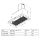 Hota decorativa Lofra Dolcevita 60 , 60 cm, 1 motor, 4 viteze, 800 m3/h, telecomanda, rosu burgundy