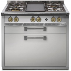 Aragaz Lofra RBI66MFT/CI, 60x60 cm, gaz, 4 arzatoare, grill, aprindere electronica, timer, crem