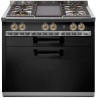 Plita profesionala cu spatii depozitare Steel Ascot A9C, 90x65 cm, 6 arzatoare, 2 sertare, aprindere electronica, albastru