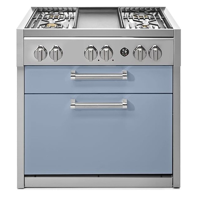 Plita profesionala cu spatii depozitare Steel Genesi G9C, 90x65 cm, 6 arzatoare, 2 sertare, aprindere electronica, rosu