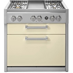 Aragaz Lofra RBI66MFT/CI, 60x60 cm, gaz, 4 arzatoare, grill, aprindere electronica, timer, crem